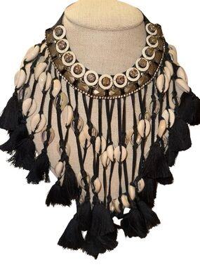 Figue cowrie statement necklace